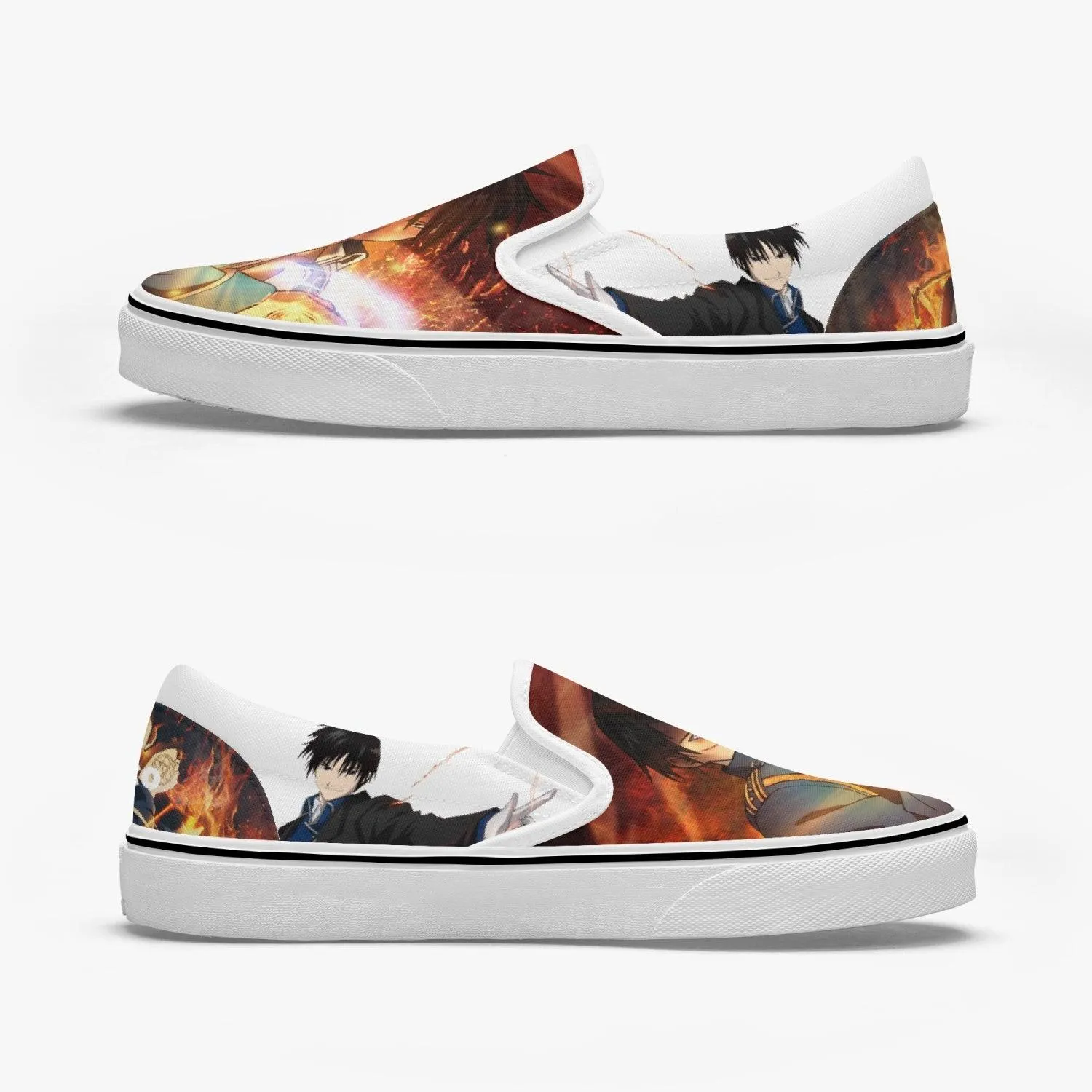 Fullmetal Alchemist Roy Slip Ons Anime Shoes