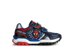 Geox Tuono Spiderman Boys Navy-Red Marvel Trainer