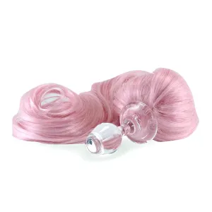 Glass Plug with Removable Pony Tails