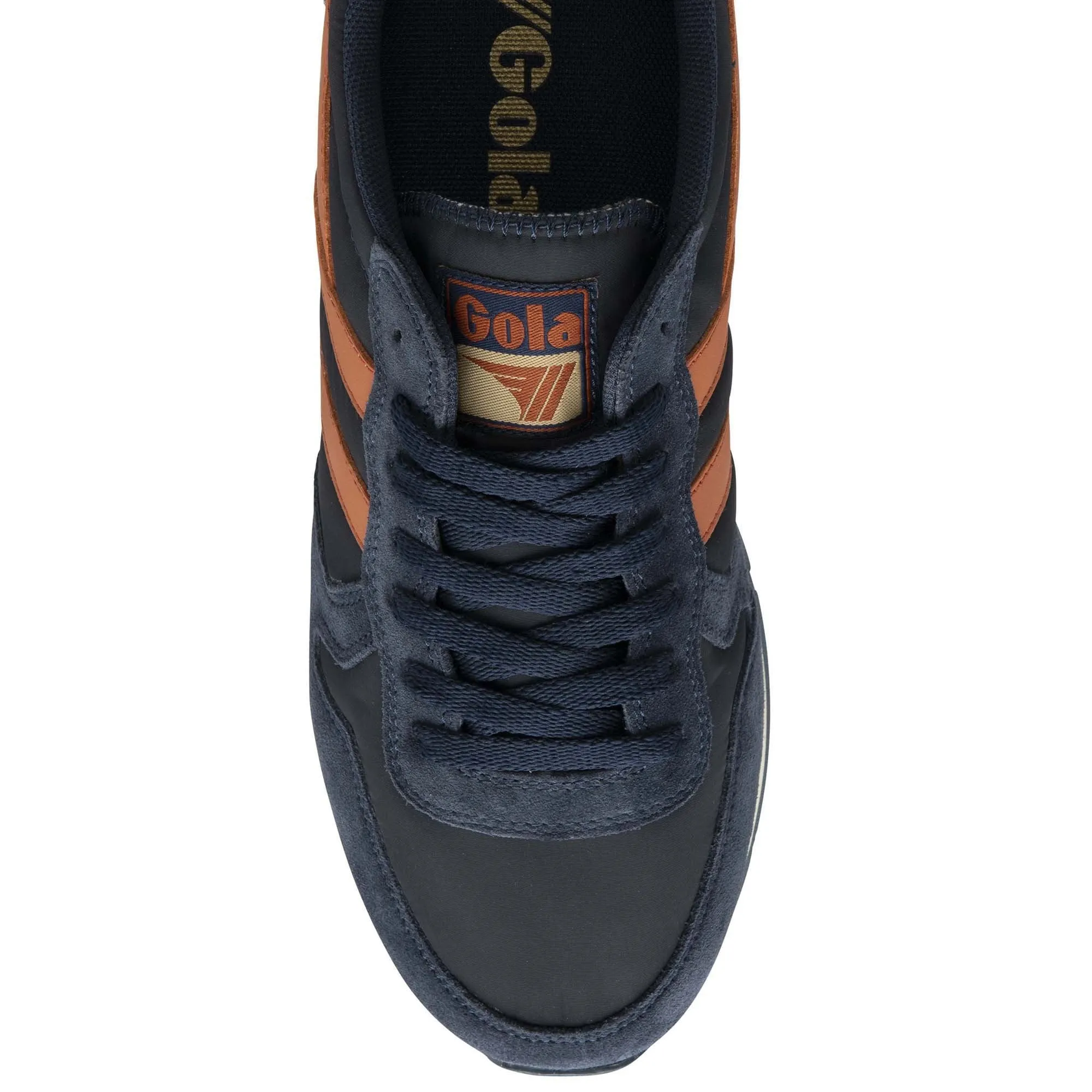 Gola Daytona Chute Mens Navy & Moody Orange Nylon Lace Up Trainers