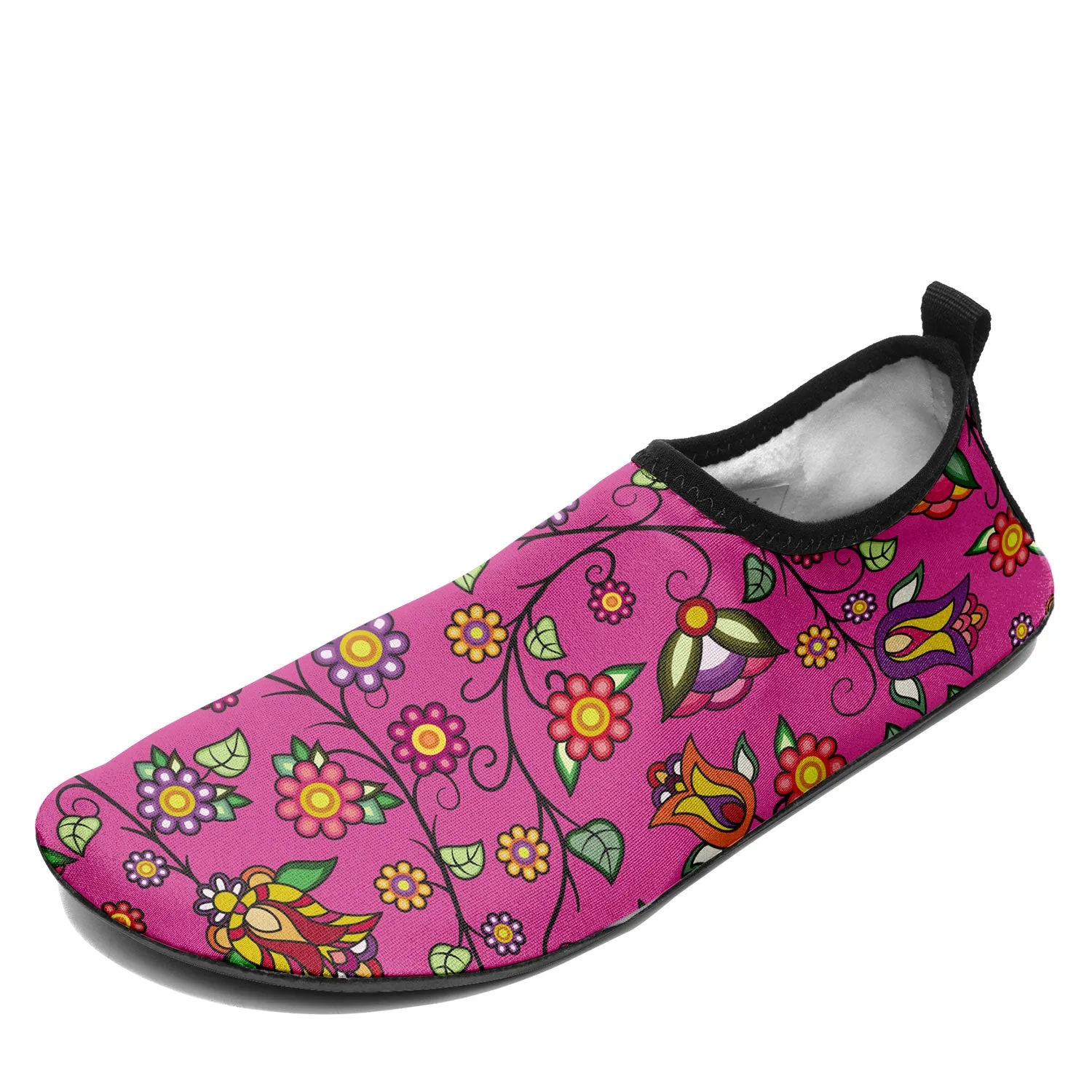 Heartbeat Petals Pink Kid's Sockamoccs Slip On Shoes