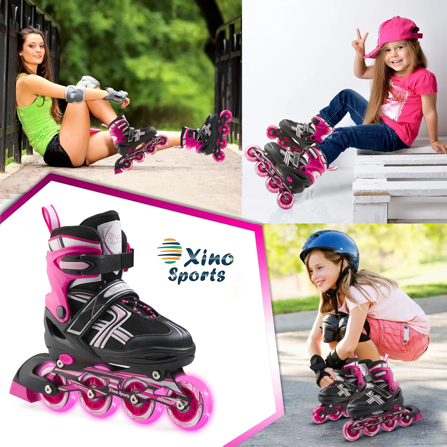 Inline Skates for Kids | Adjustable Girls, Boys Inline Skates