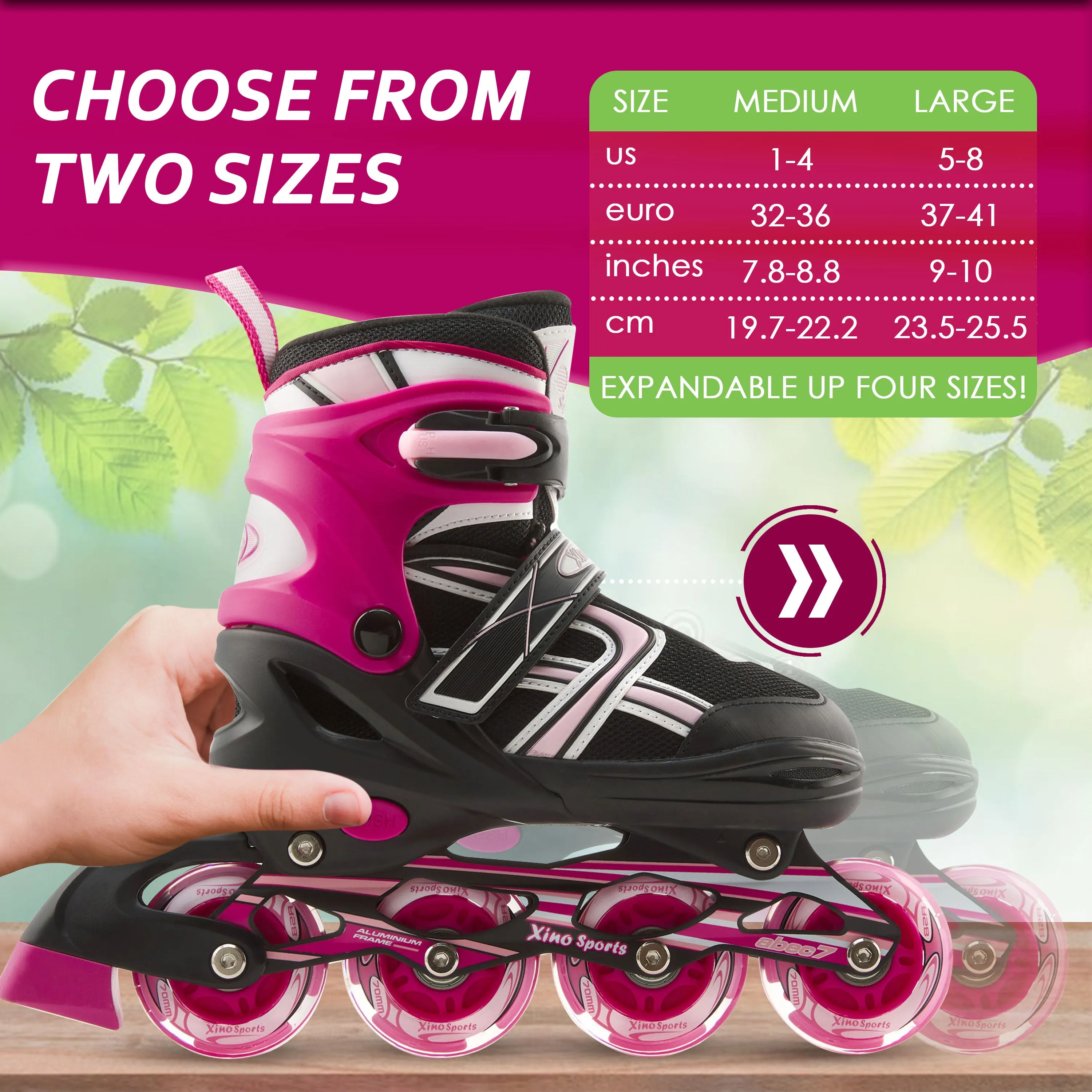 Inline Skates for Kids | Adjustable Girls, Boys Inline Skates