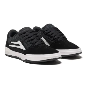 Lakai - Kids Brighton Black/White Suede Skate Shoes