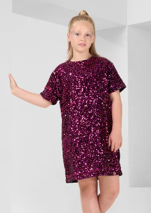 Lexi Pink Sequin Shift Dress