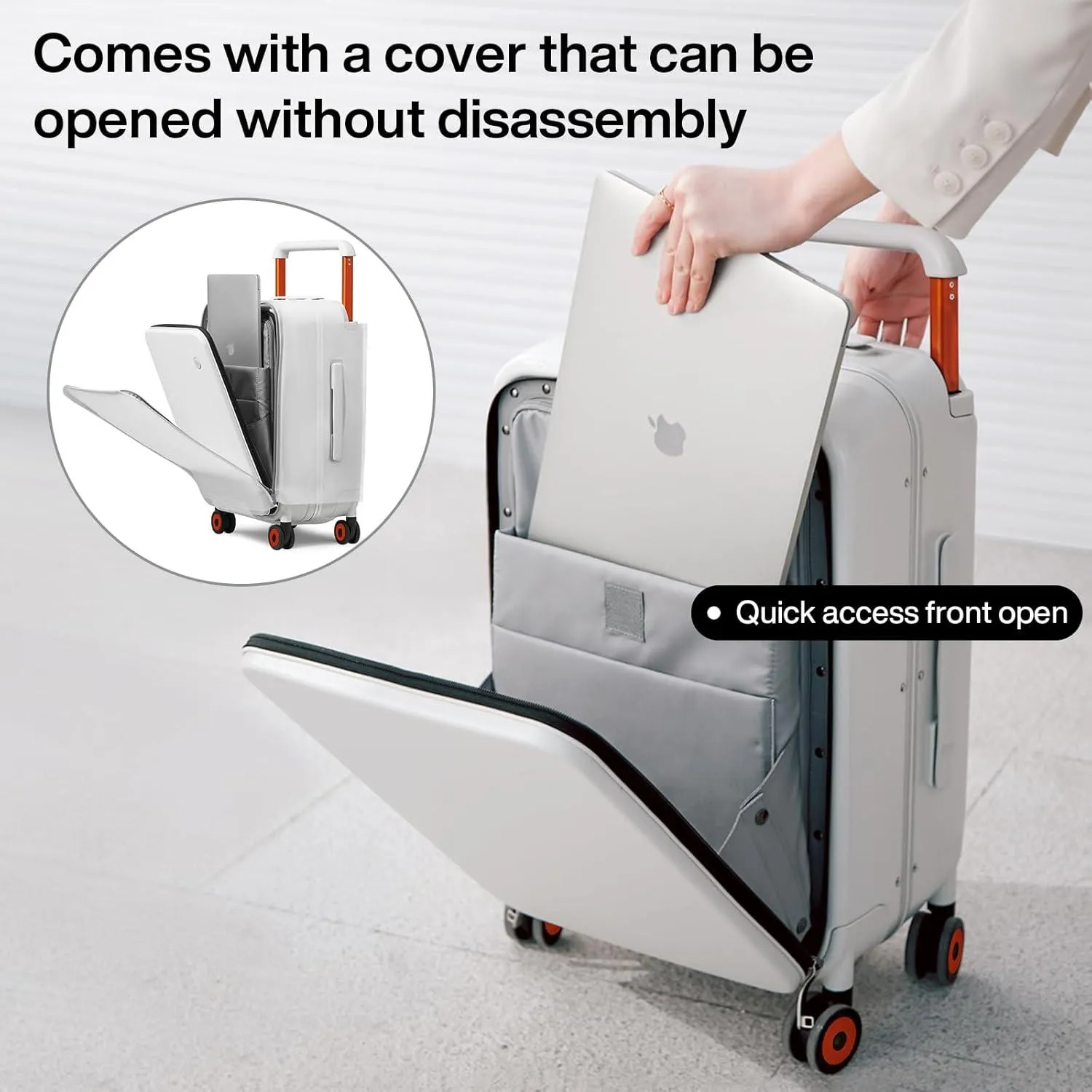 Luxury 20-Inch Hardside Carry-On Suitcase with Aluminum Frame