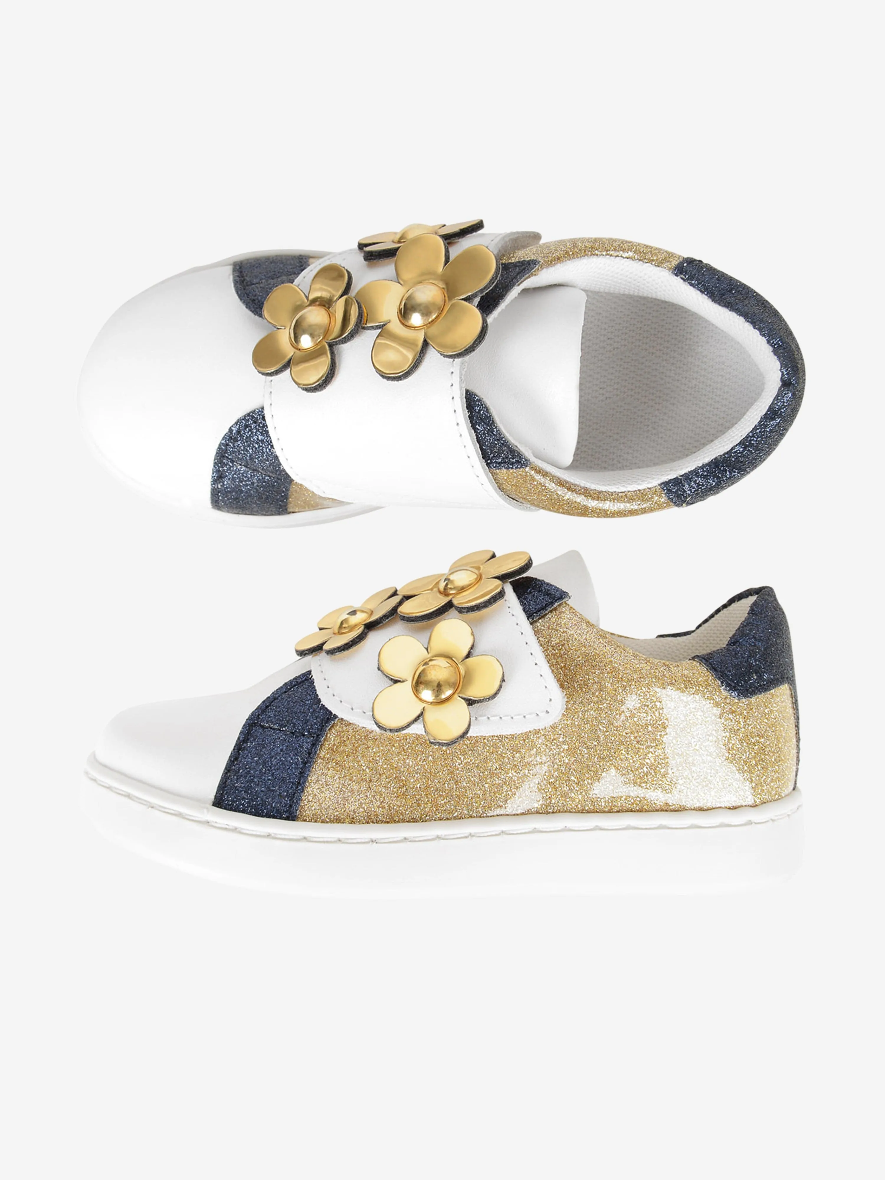 MARC JACOBS Girls Glitter Daisy Trainers