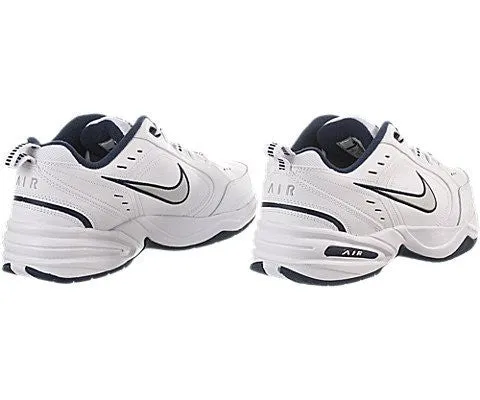 Nike Men's Air Monarch IV (4E) White/Mtllc Silver/Mdnght Nvy Training Shoe 9 4E Men US