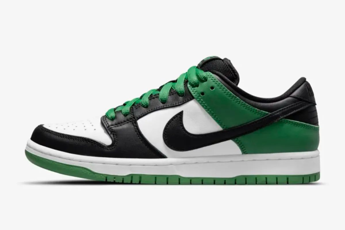 Nike SB Dunk Low Pro Black and Classic Green