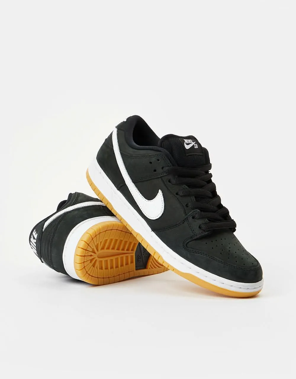 Nike SB Dunk Low Pro Premium Skate Shoes - Black/White-Black