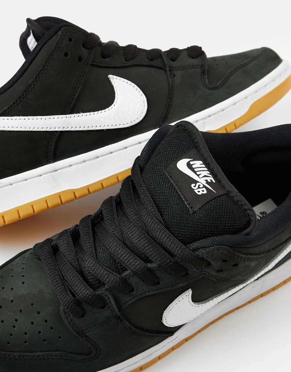 Nike SB Dunk Low Pro Premium Skate Shoes - Black/White-Black