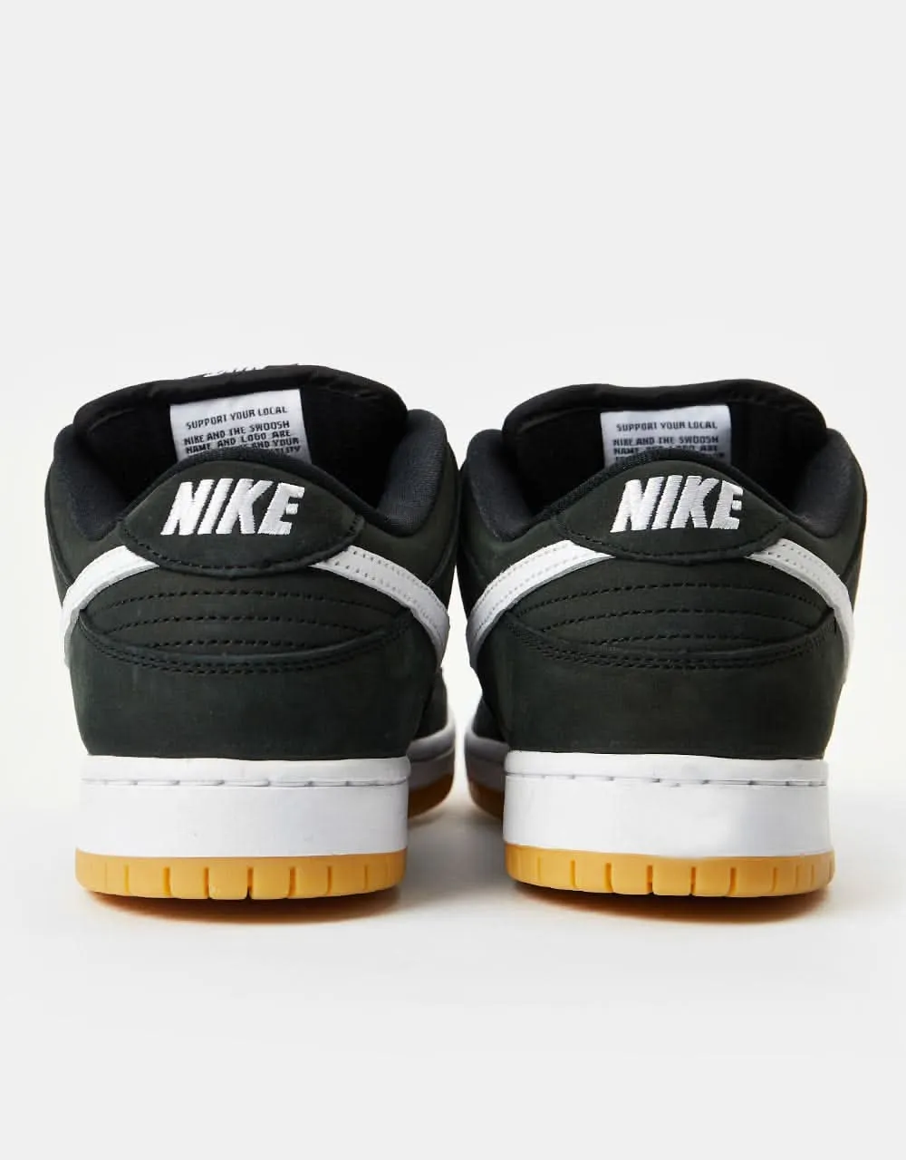 Nike SB Dunk Low Pro Premium Skate Shoes - Black/White-Black