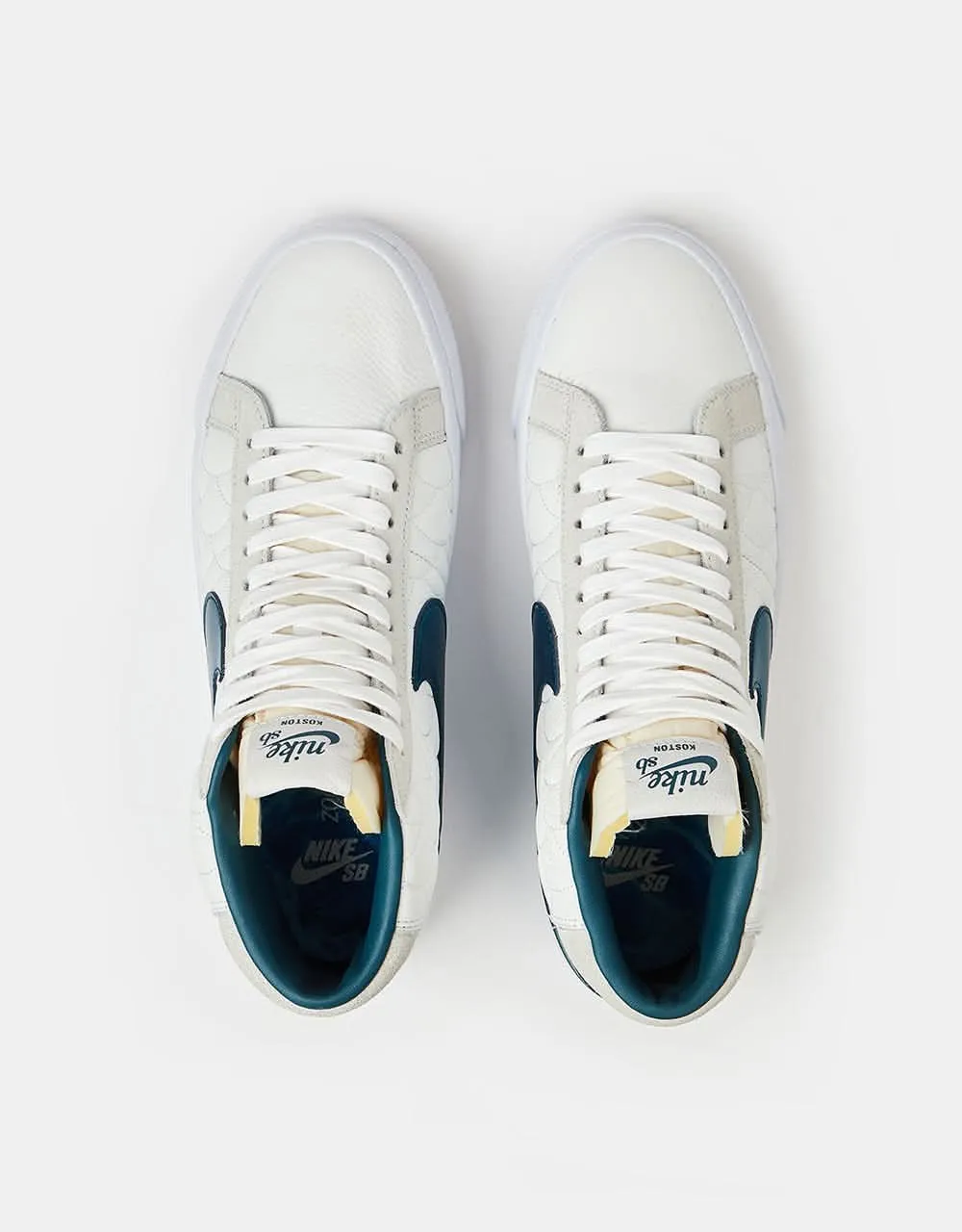 Nike SB Zoom Blazer Mid Skate Shoes - Summit White/Nightshade-White