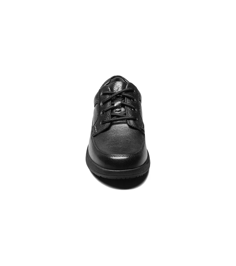 'Nunn Bush' Men's Cam Moc Toe Oxford - Black Tumbled