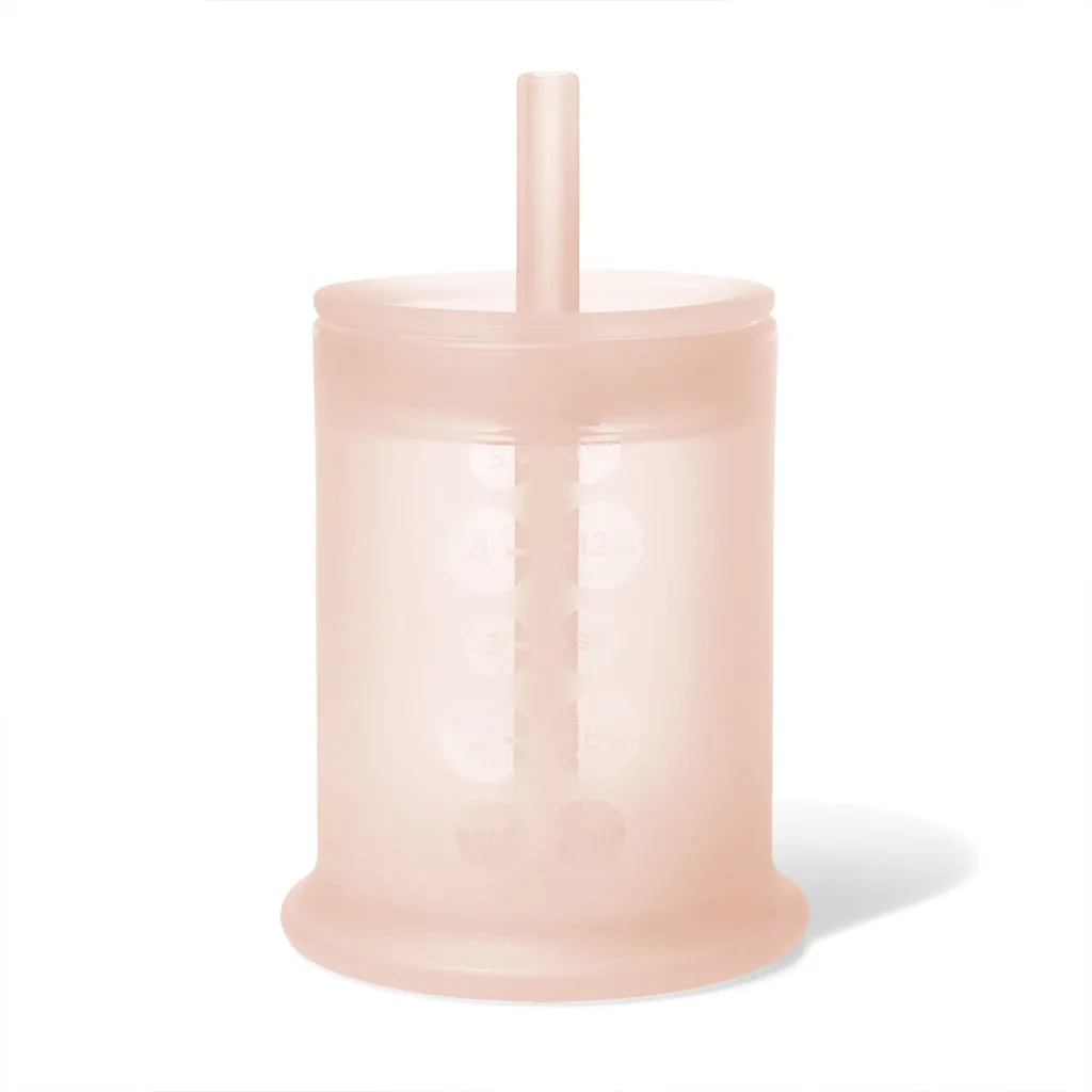 OlaBaby Silicone Lid and Straw for Training Cup - Coral