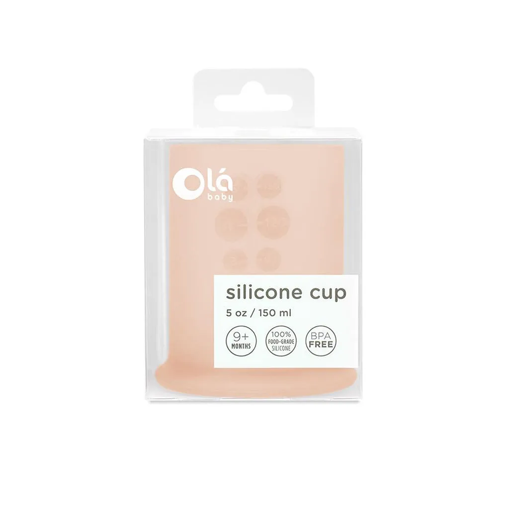 OlaBaby Silicone Training Cup Coral