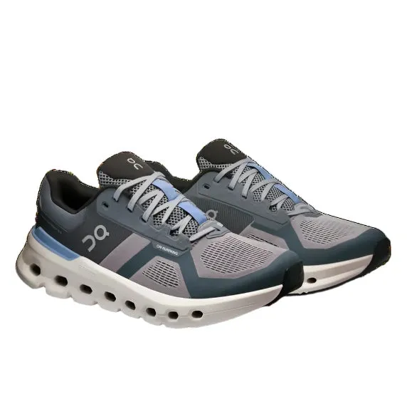 On Running Men's Cloudrunner Sneaker - Alloy/Chambray