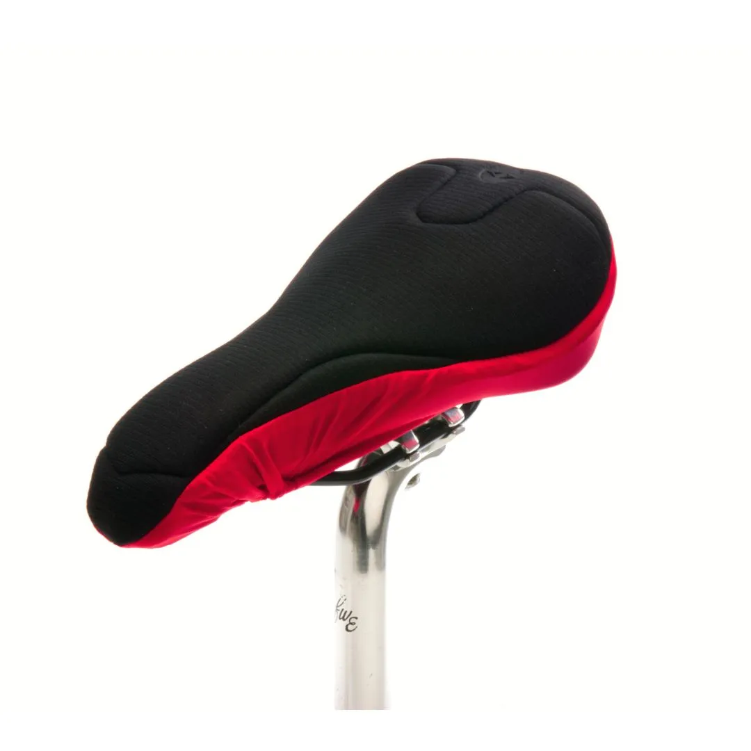 Padded Bike Seat Cover - Black & Red (Women)