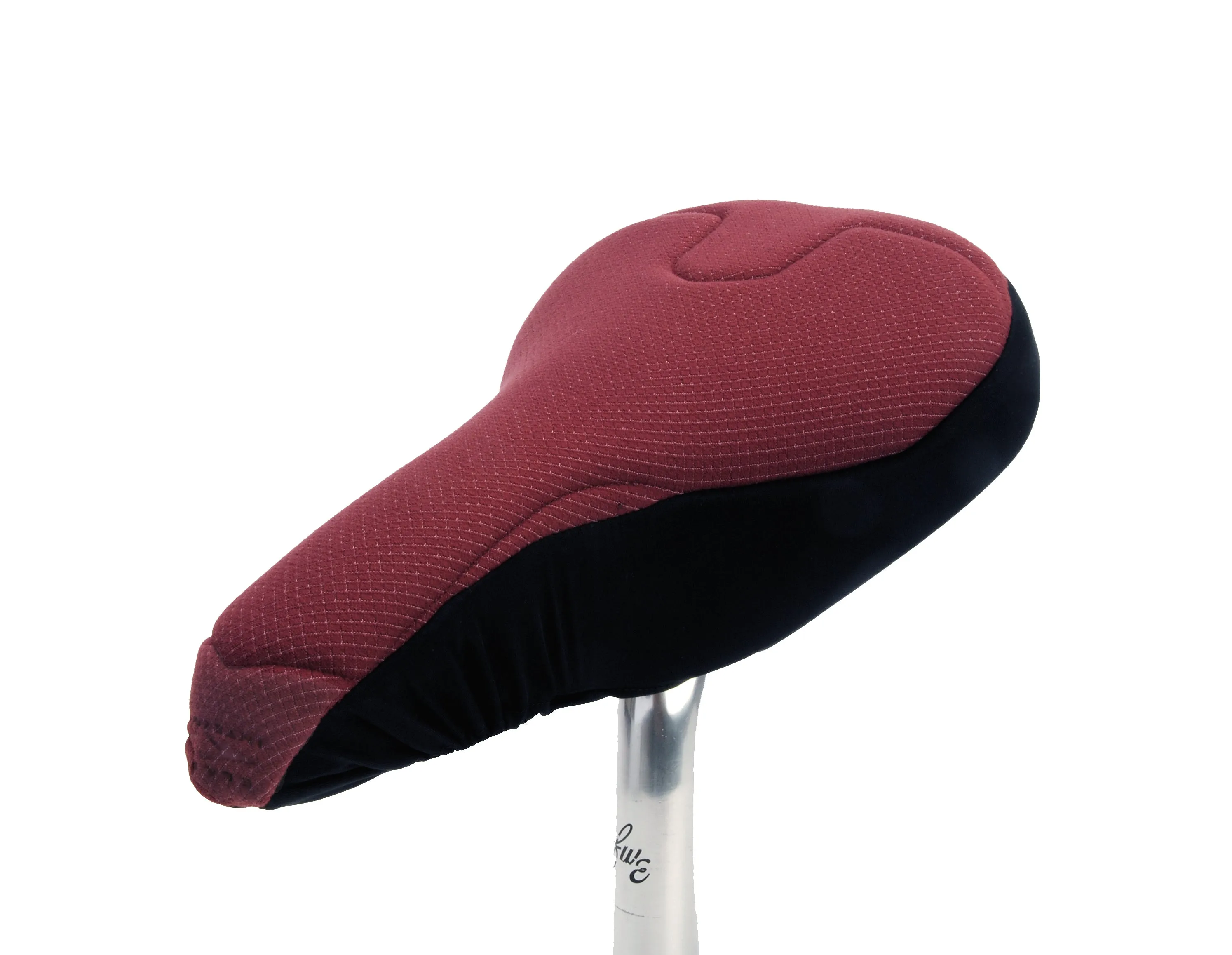 Padded Bike Seat Cover for Endurance Training - Ruby Red & Black (Women)