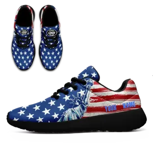 Personalized Independence Day Sneakers, Custom Patriotic Shoes, Unique Gift