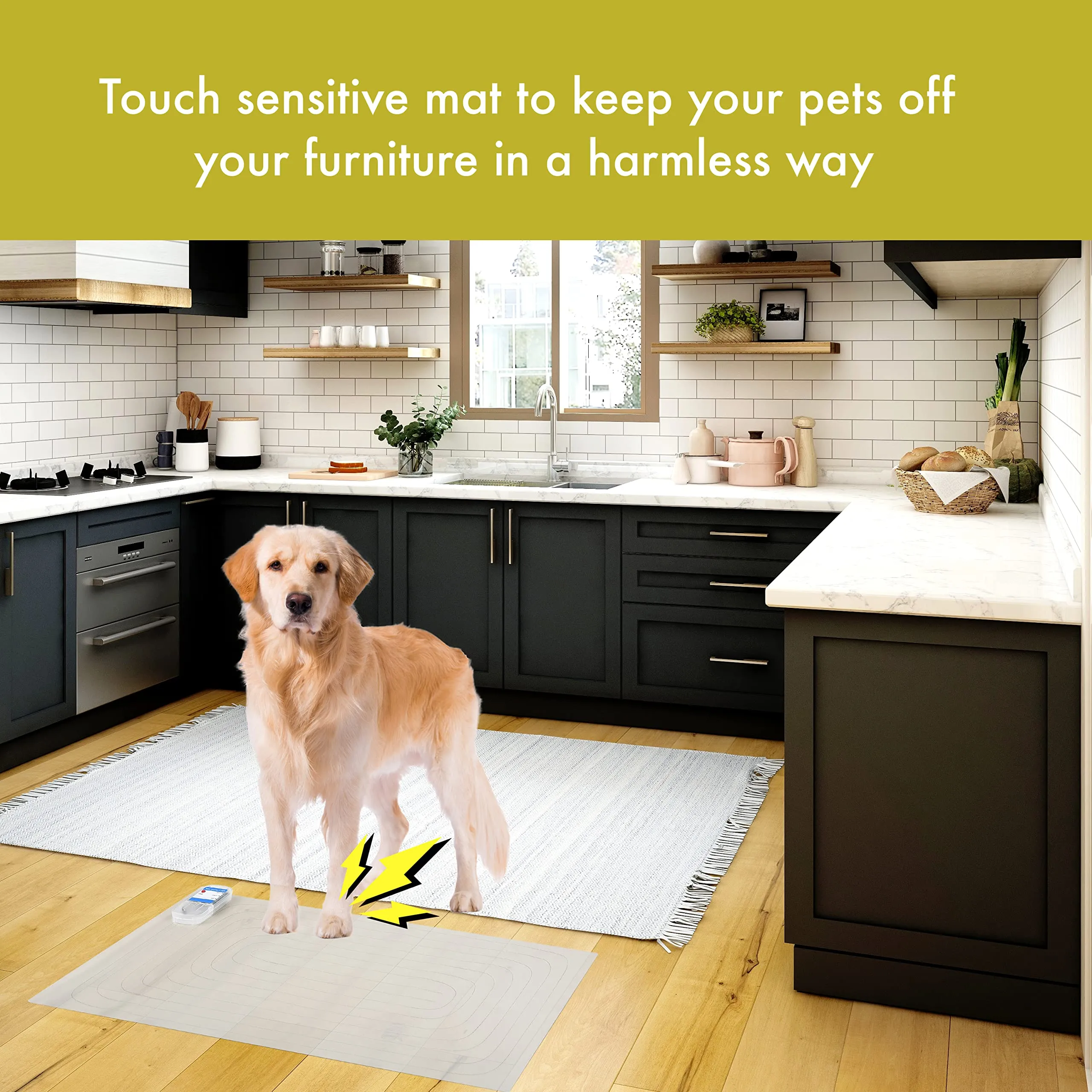 Pet Training Shock Mats For Dogs (30x16 Inches) - Keep Cats Off The Counter