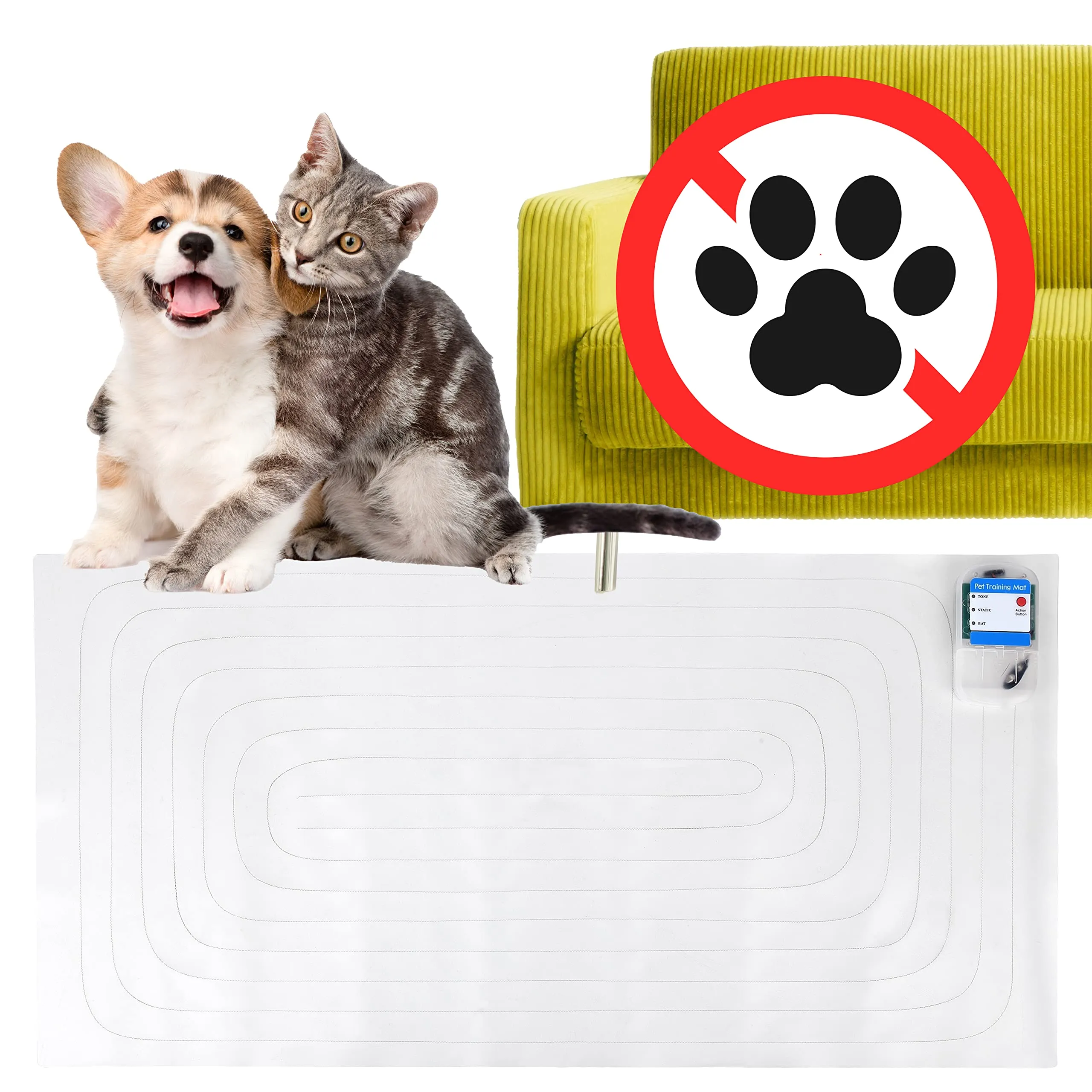 Pet Training Shock Mats For Dogs (30x16 Inches) - Keep Cats Off The Counter