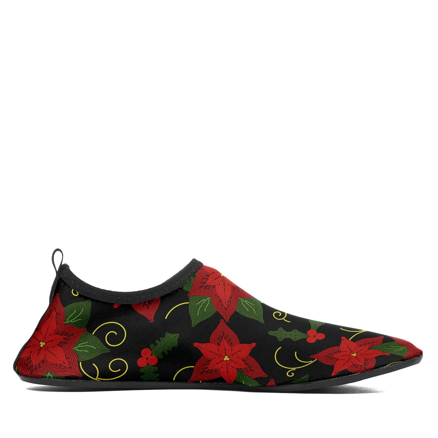 Poinsetta Parade Kid's Sockamoccs Slip On Shoes