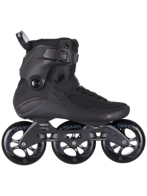 Powerslide Swell 110 Skates - Triple Black - Size 43 Only - Super Sale