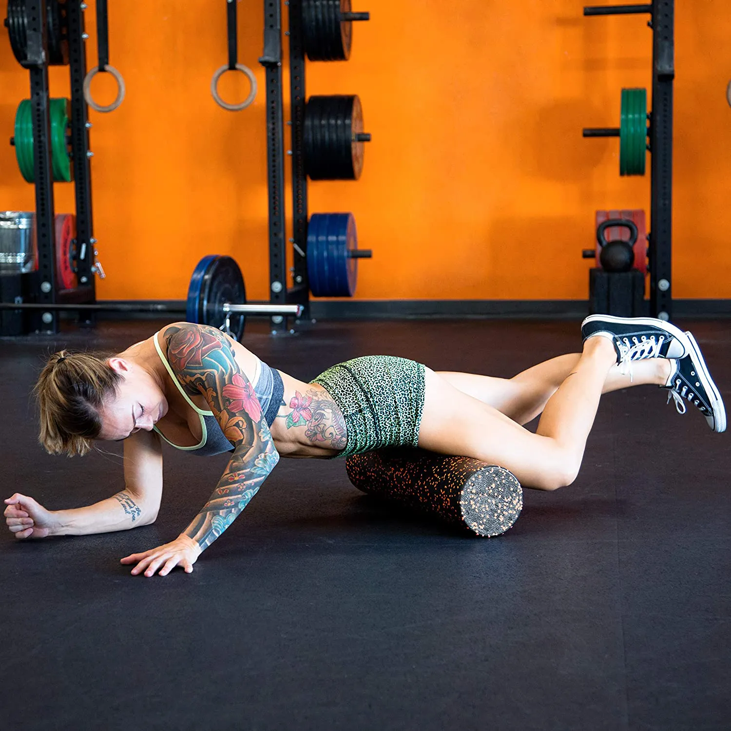 ProsourceFit High Density Speckled Black Foam Rollers