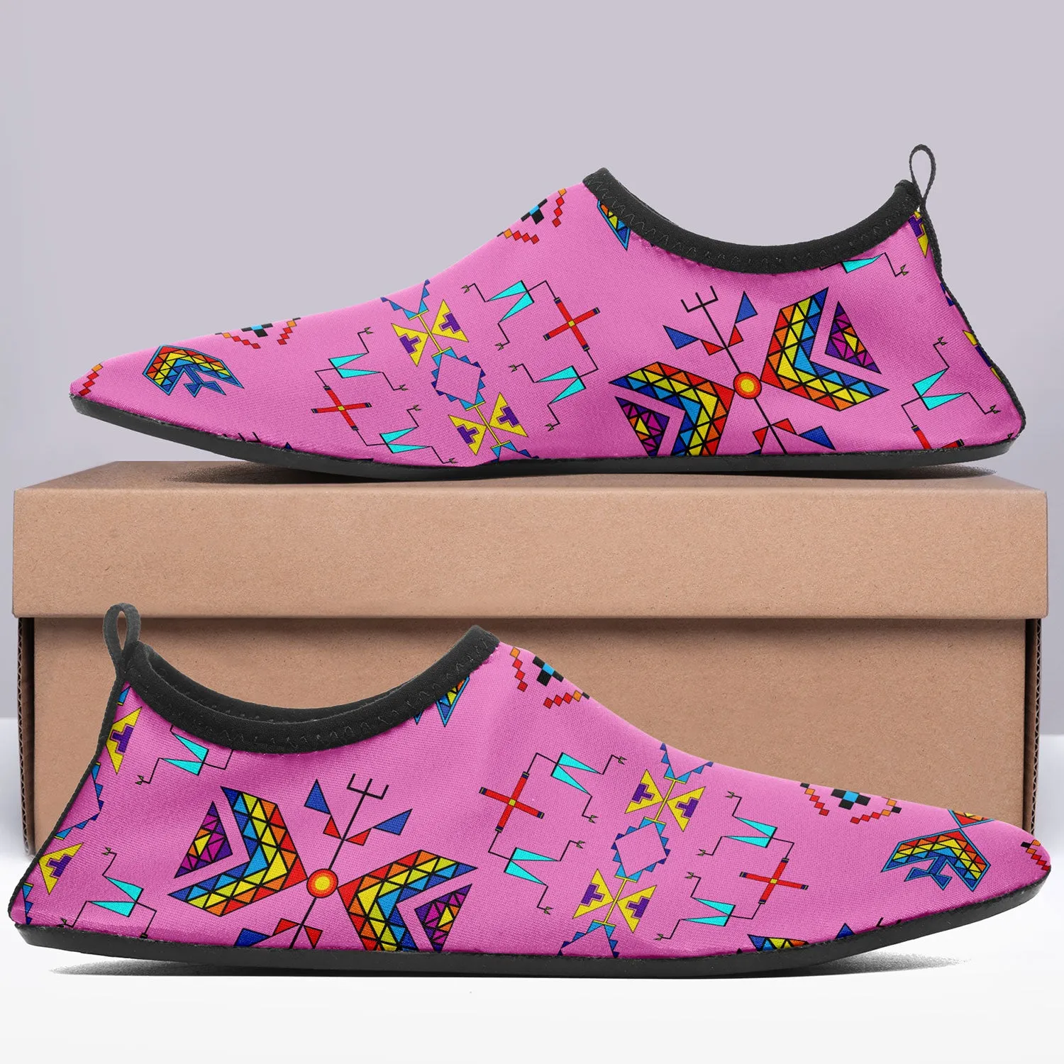 Rainy Chief Rainbow Blush Kid's Sockamoccs Slip On Shoes