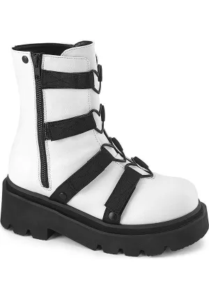 RENEGADE-50 [White Vegan Leather-Nylon] | BOOTS [PREORDER]