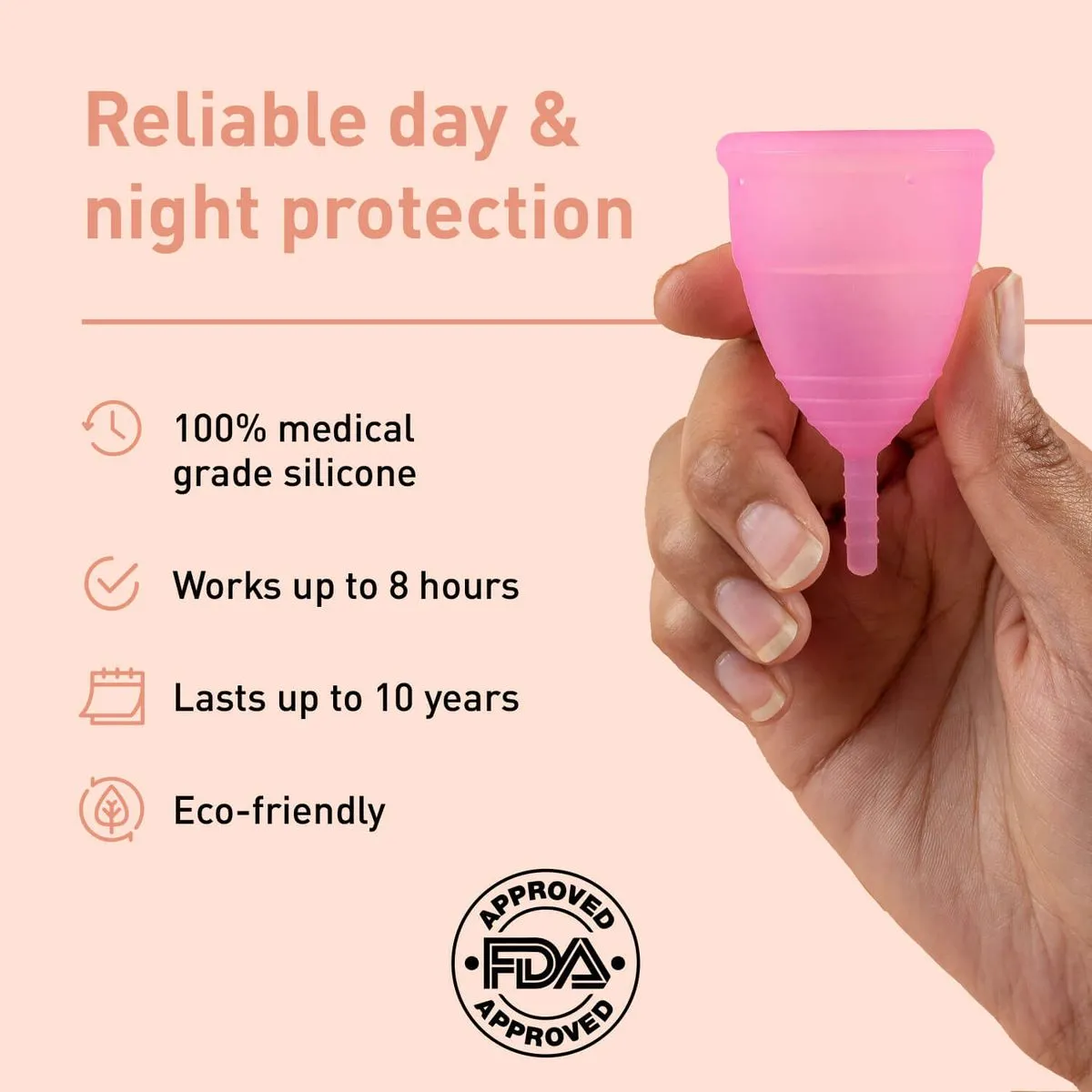 Reusable Menstrual Cup FDA Approved Medical Grade