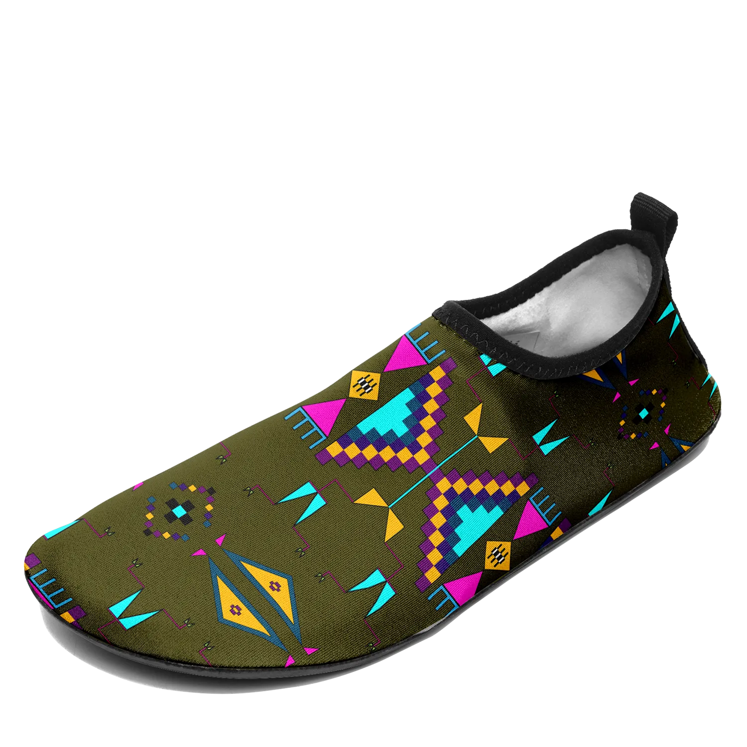 Rite of Passage Olive Kid's Sockamoccs Slip On Shoes