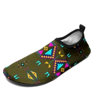 Rite of Passage Olive Kid's Sockamoccs Slip On Shoes