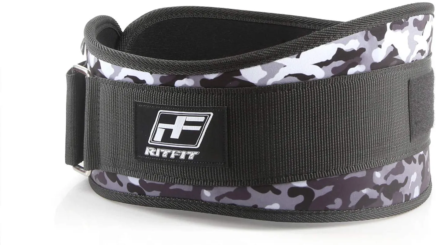 RitFit Weight Lifting Belt - Great for Squats, Clean, Lunges, Deadlift, Thrusters - Men and Women - 6 Inch - Multiple Color Choices - Firm & Comfortable Lumbar Support