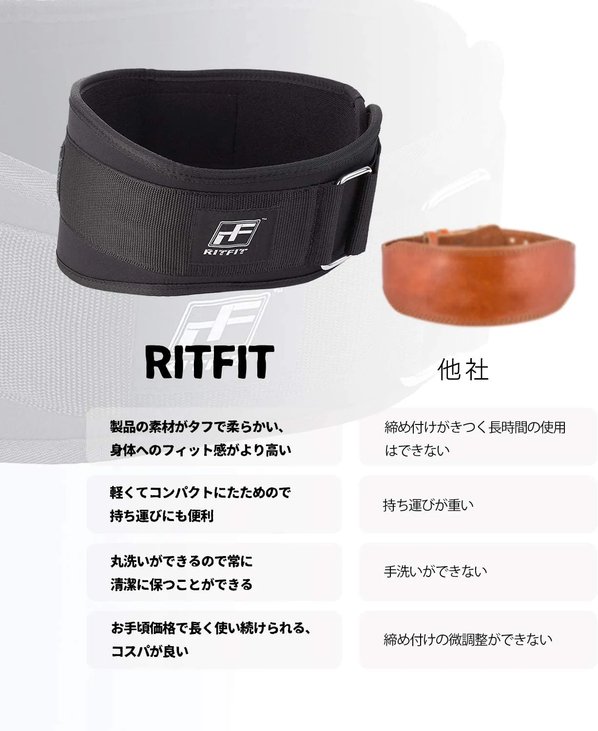 RitFit Weight Lifting Belt - Great for Squats, Clean, Lunges, Deadlift, Thrusters - Men and Women - 6 Inch - Multiple Color Choices - Firm & Comfortable Lumbar Support