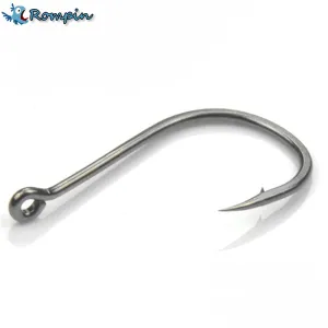 Rompin 50Pcs/box Size #2-15 High Carbon Steel Circle Owner Fishing Hooks Freshwater Fishhook hole Strong carp Fish Tackle