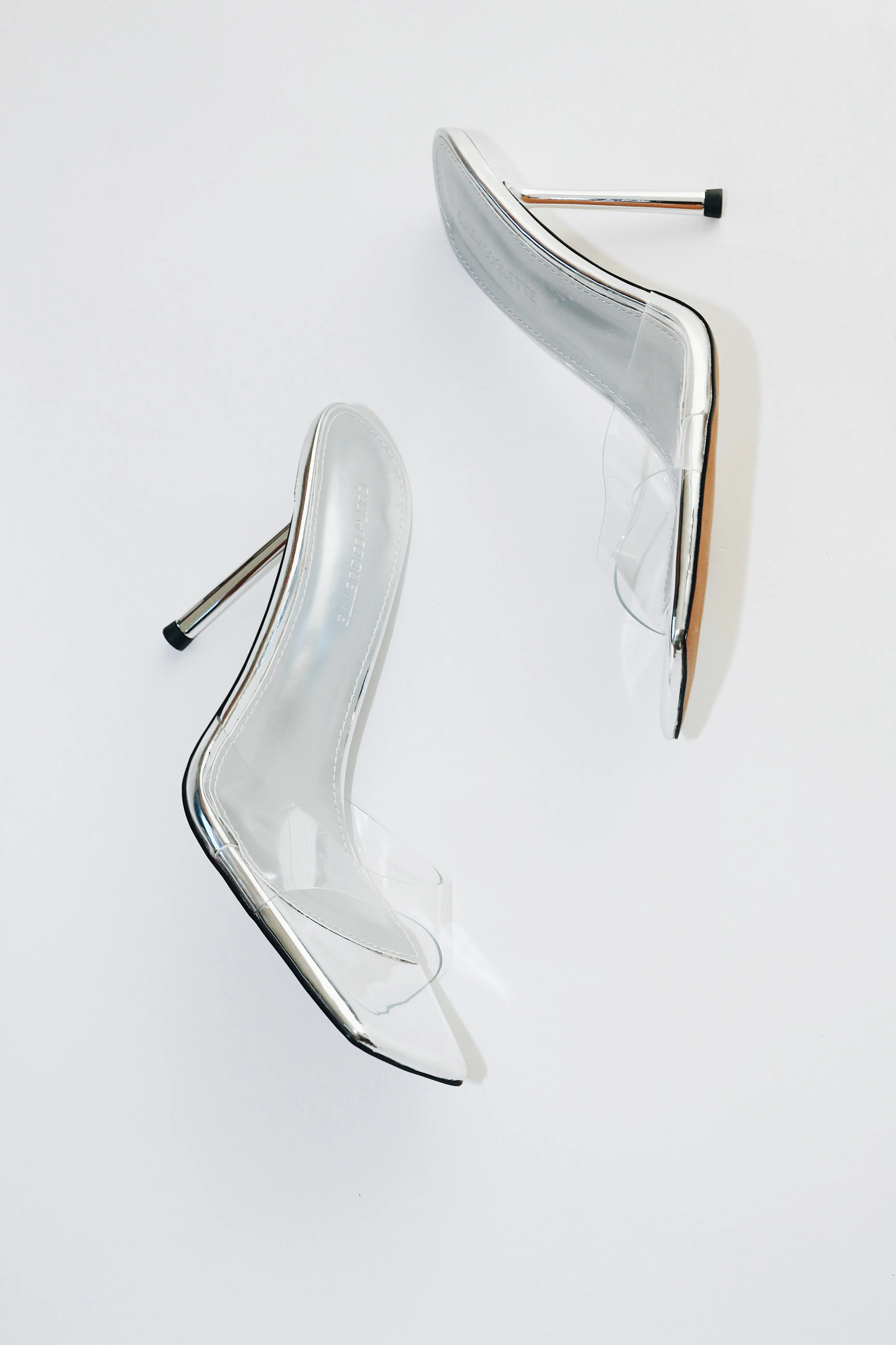 Sabrina Clear Glass Mules