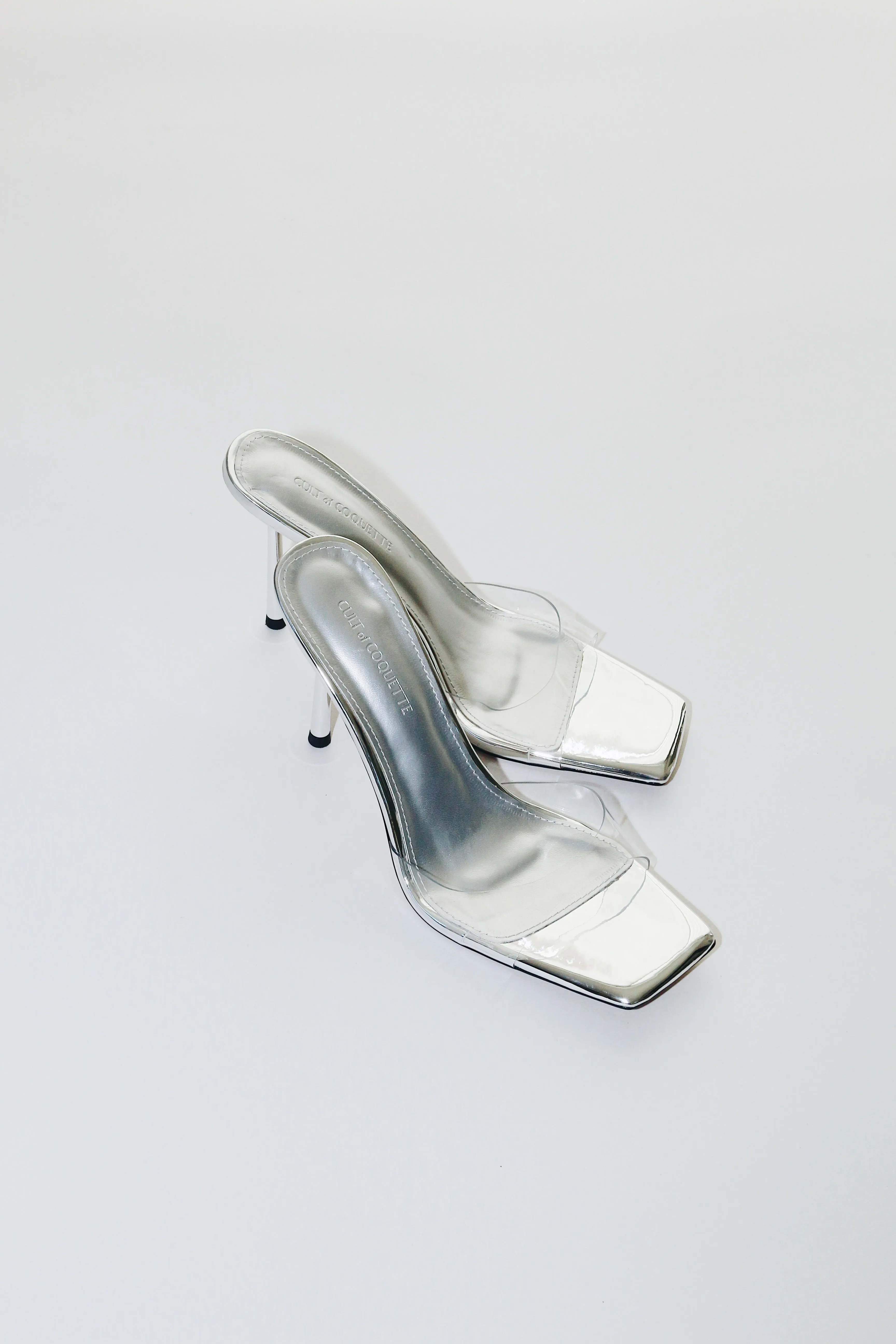 Sabrina Clear Glass Mules