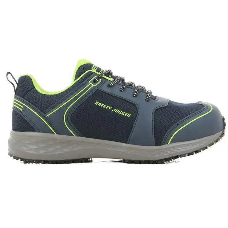 Safety Jogger BALTO Lightweight Navy with Lime Green Mesh Safety Shoes