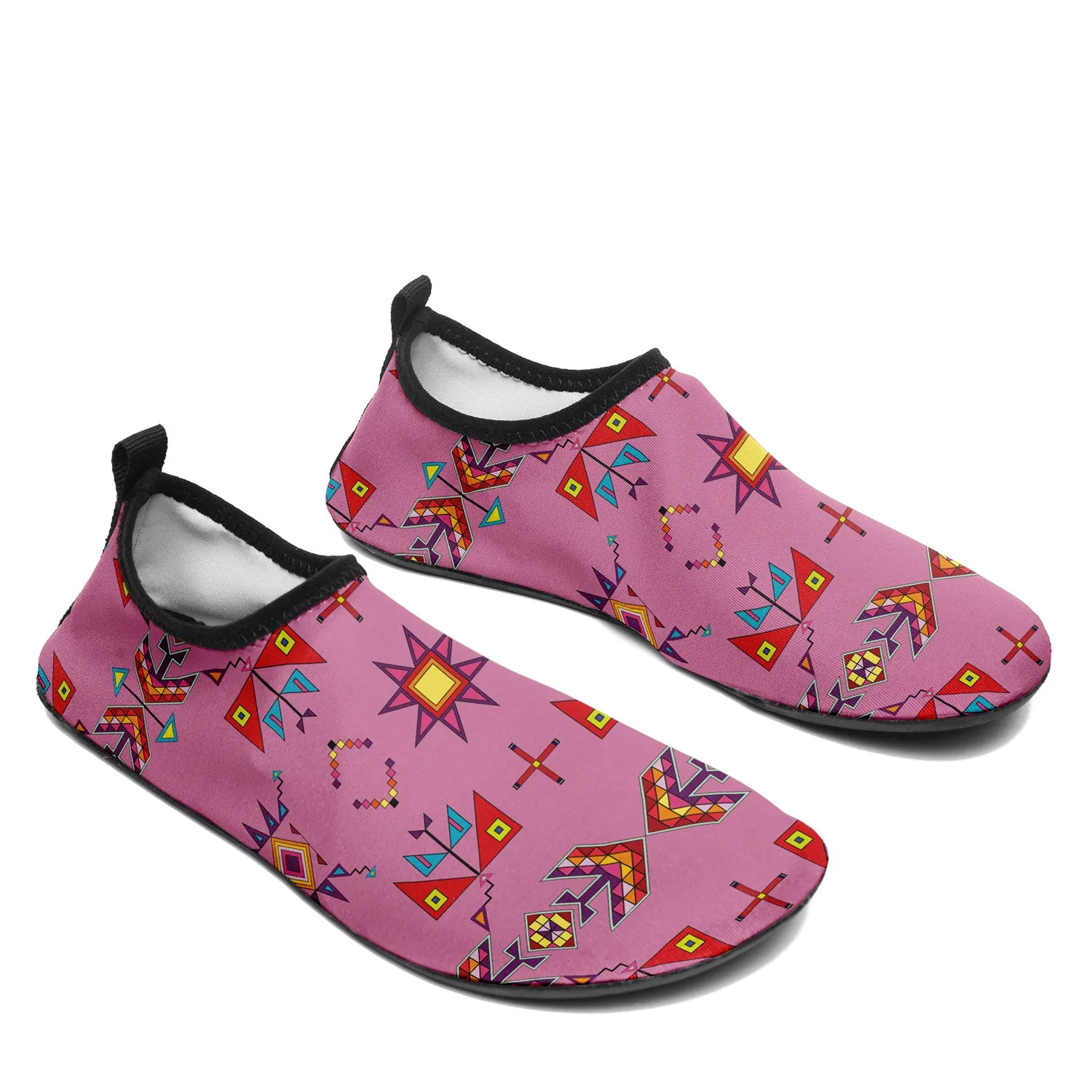 Scattered Generations Pink Kid's Sockamoccs Slip On Shoes