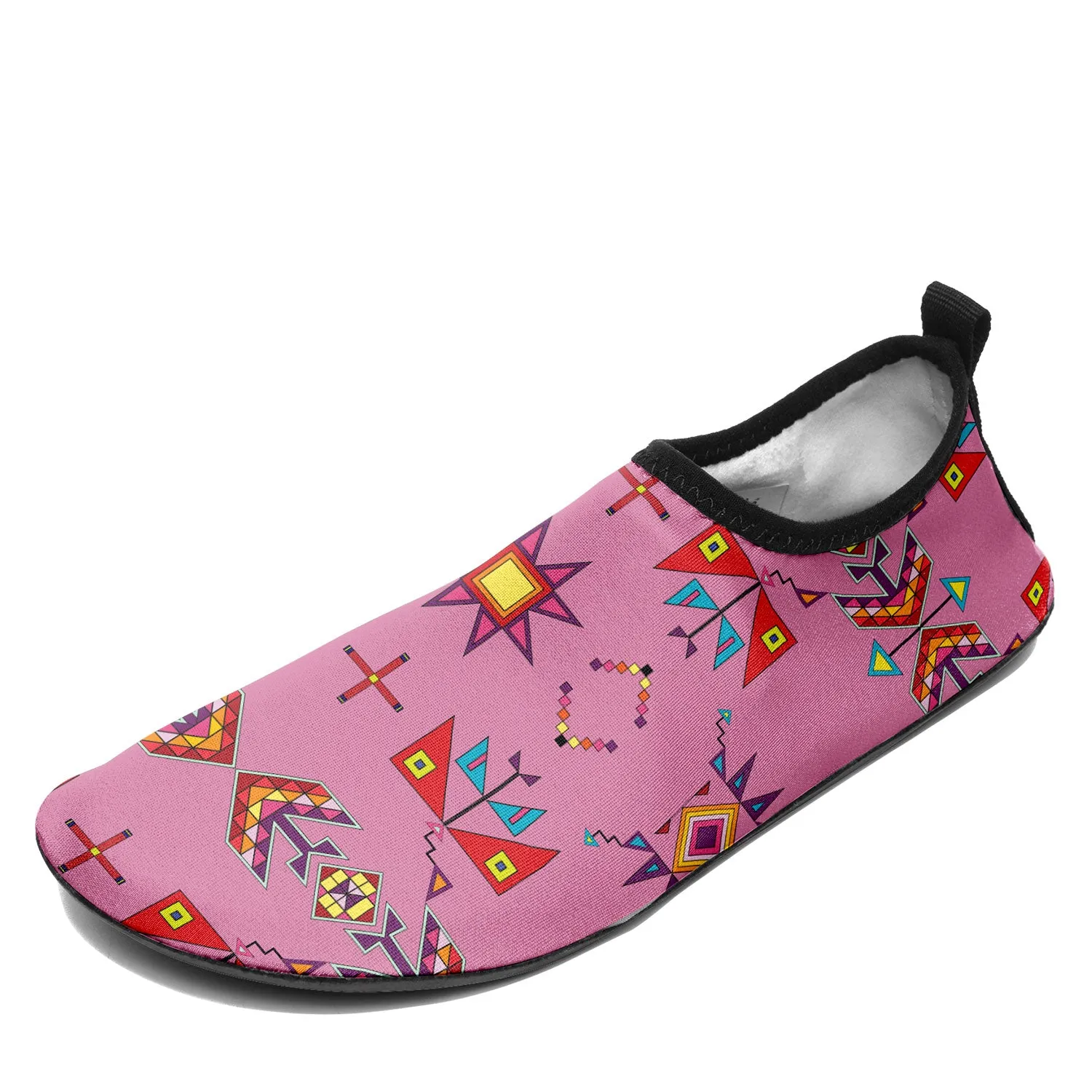 Scattered Generations Pink Kid's Sockamoccs Slip On Shoes