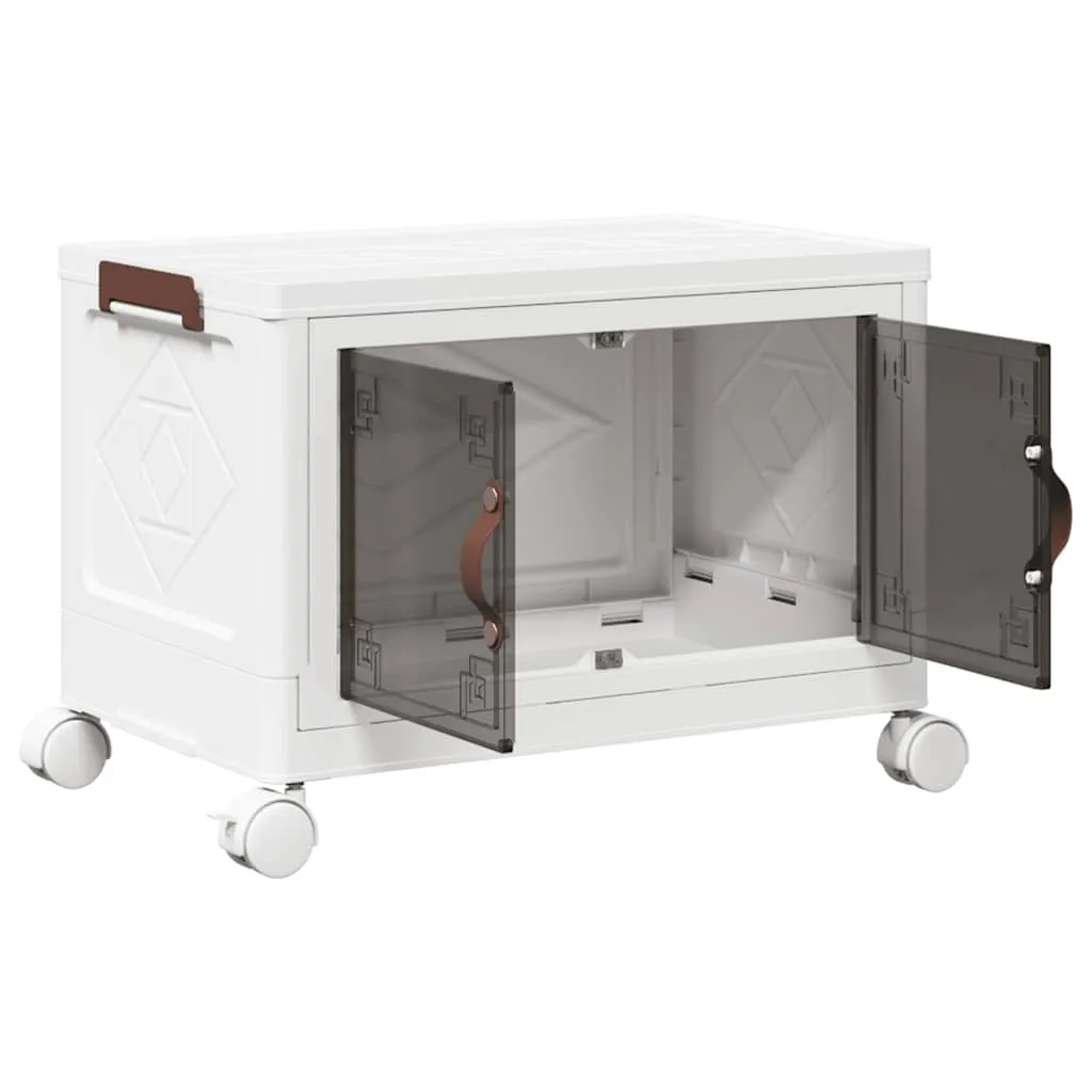 Stackable Storage Box with Wheels 28 L 48x29.5x33 cm