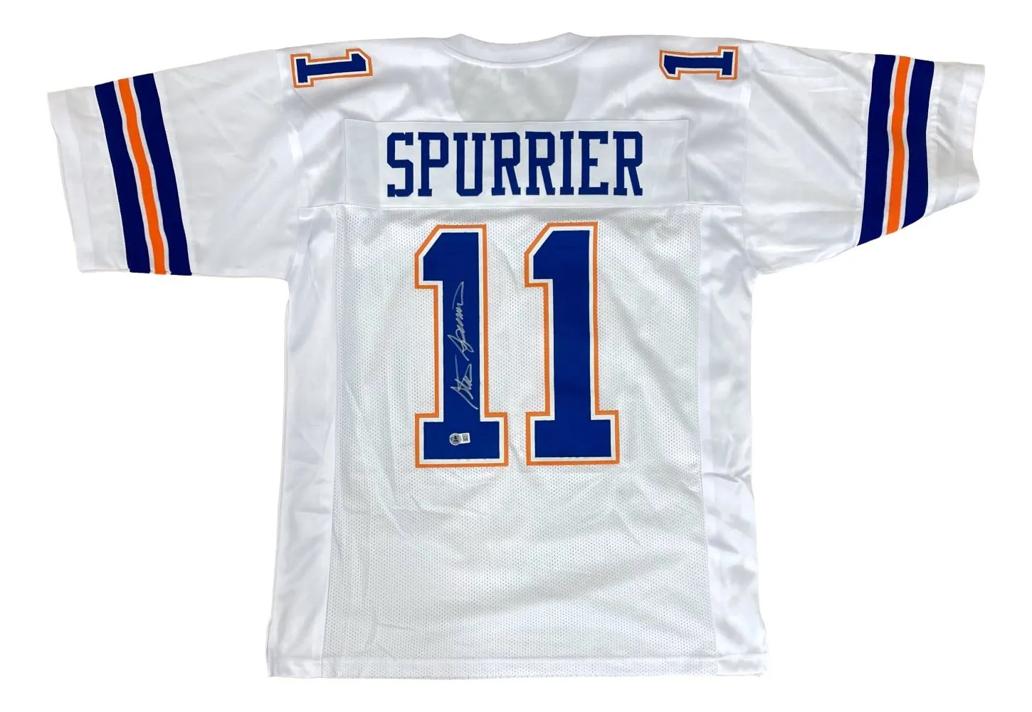 Steve Spurrier Florida Signed White Football Jersey BAS ITP