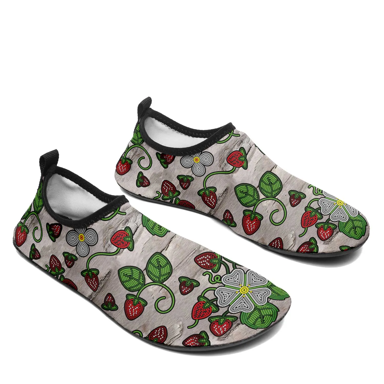 Strawberry Dreams Bright Birch Kid's Sockamoccs Slip On Shoes