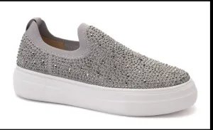 Swank slip on shoe-Grey Crystal