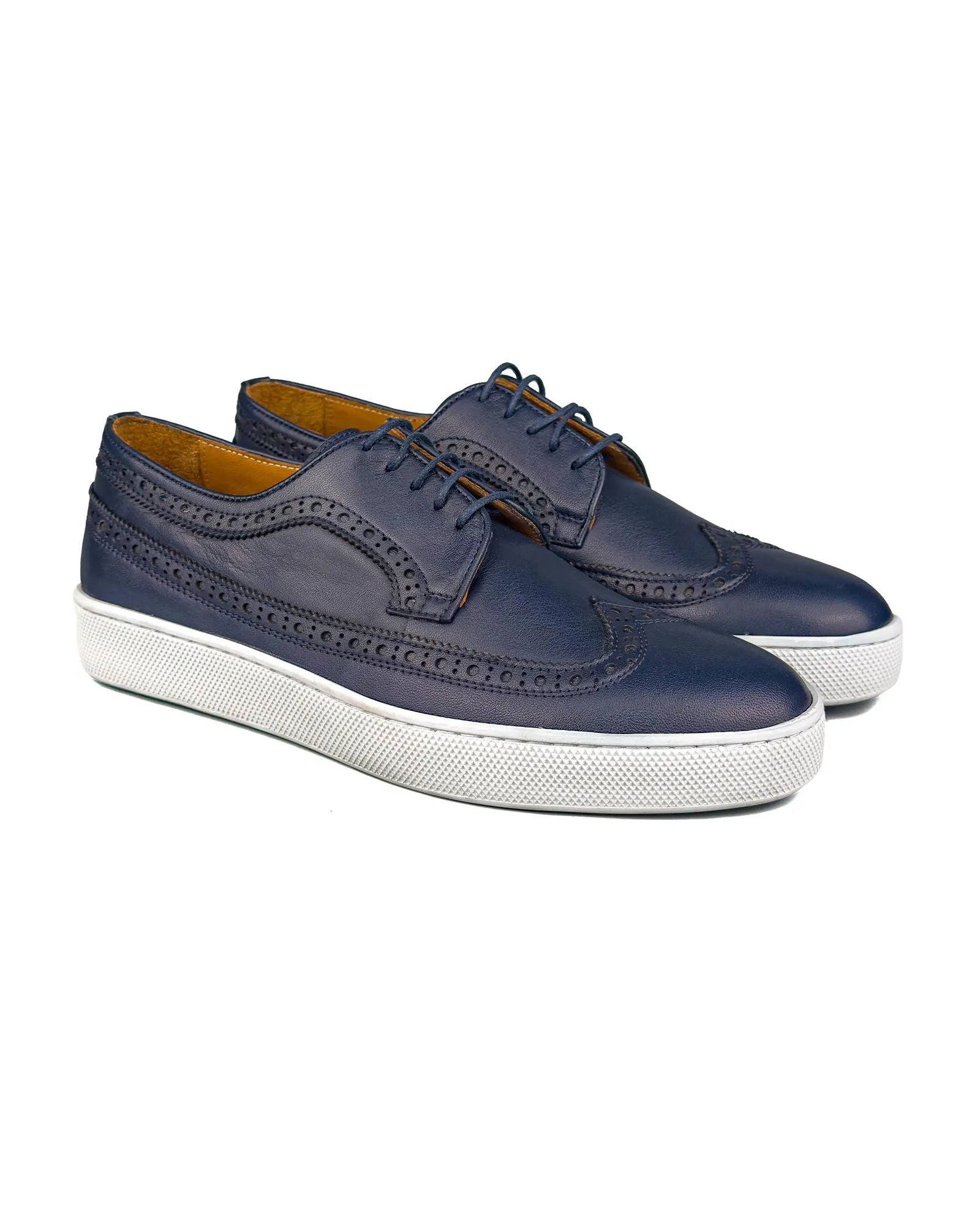 T-Tango-Y Navy Bluıe Genuine Leather Classic Men's Daily Shoe