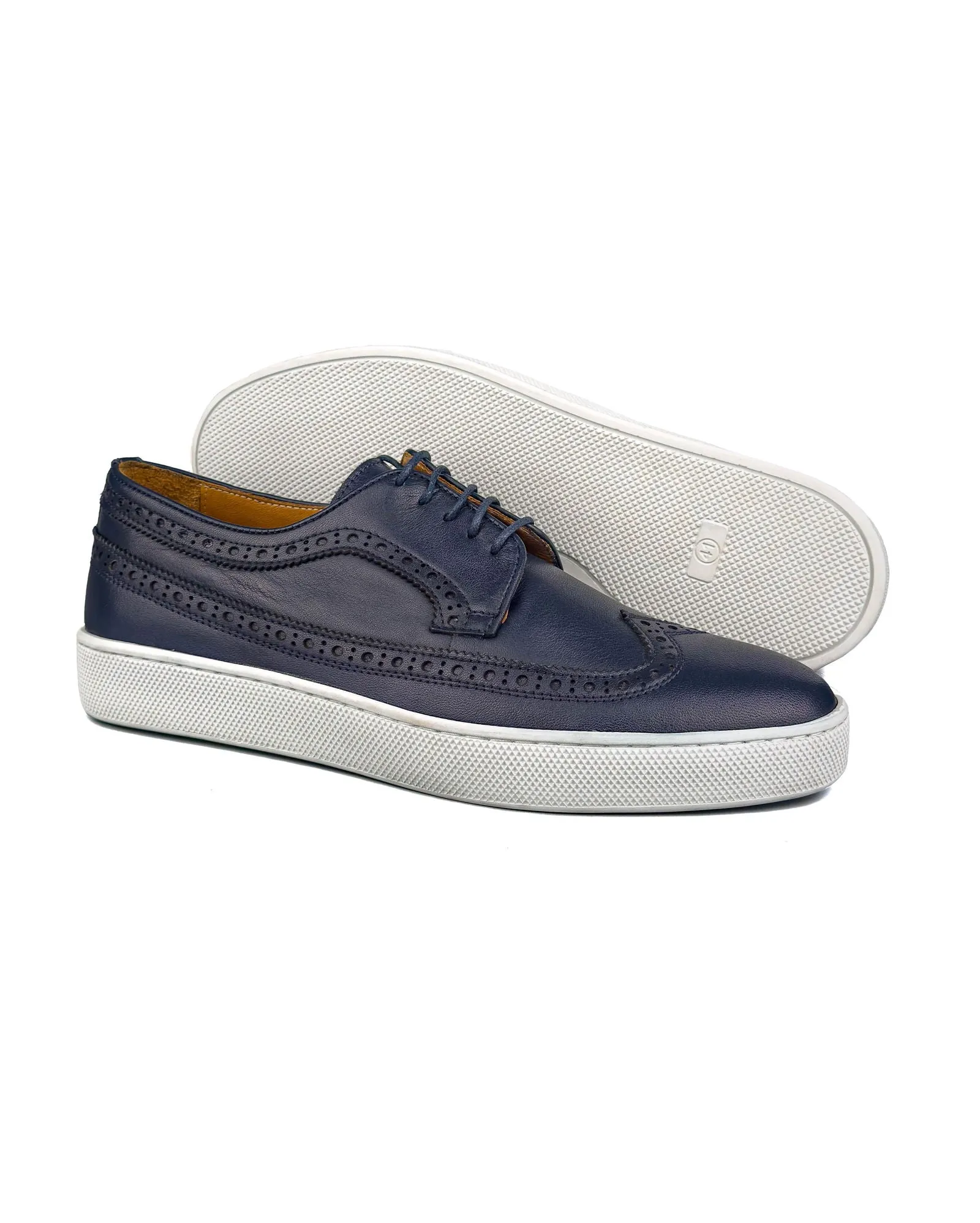 T-Tango-Y Navy Bluıe Genuine Leather Classic Men's Daily Shoe