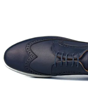 T-Tango-Y Navy Bluıe Genuine Leather Classic Men's Daily Shoe