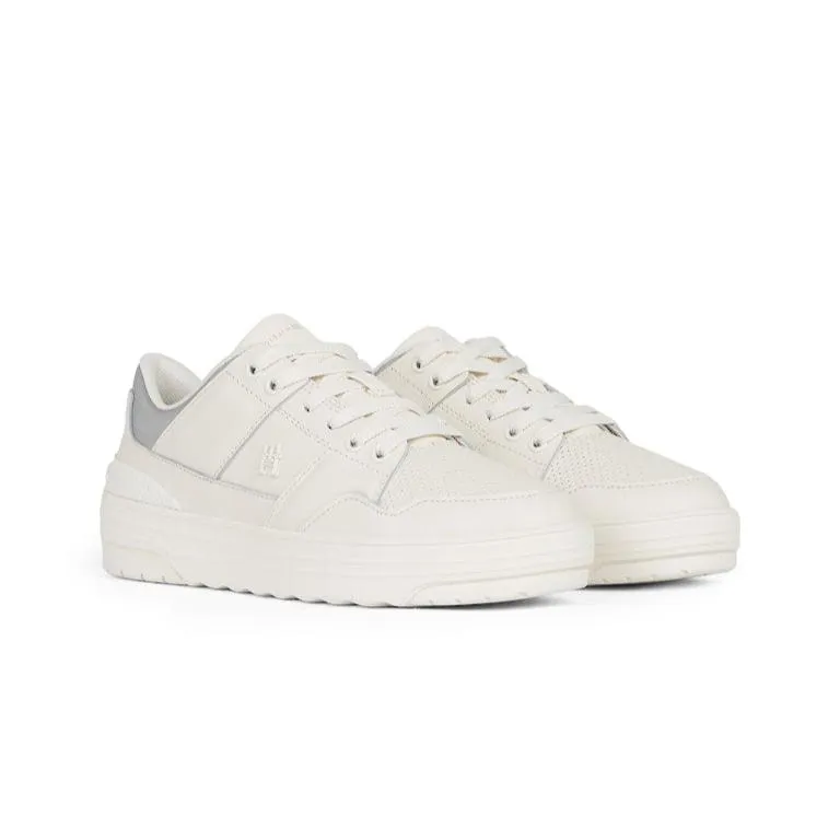 Tommy Hilfiger Womens Trainer Feminine Basket Ivory Petal